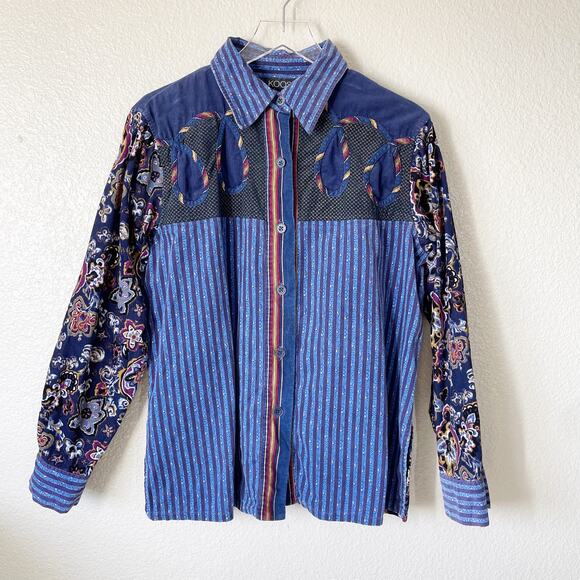 Koos of Course! Mixed Pattern Corduroy Button Down Shirt - Picture 12 of 14